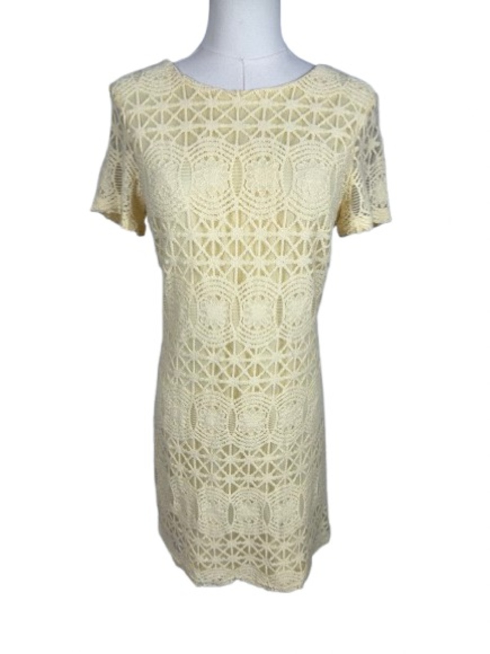 Lulu’s Yellow Cream Crochet Dress Size S